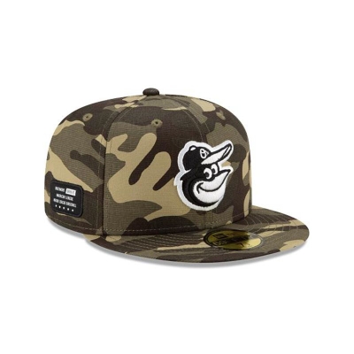 Green Baltimore Orioles Hat - New Era MLB Armed Forces Weekend 59FIFTY Fitted Caps USA4508317